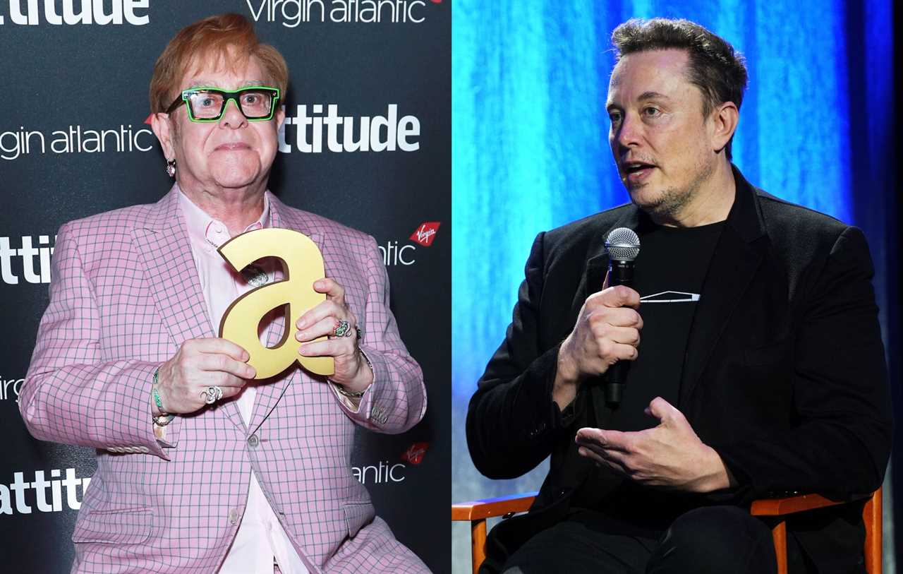 Sir Elton John and Elon Musk in 2024