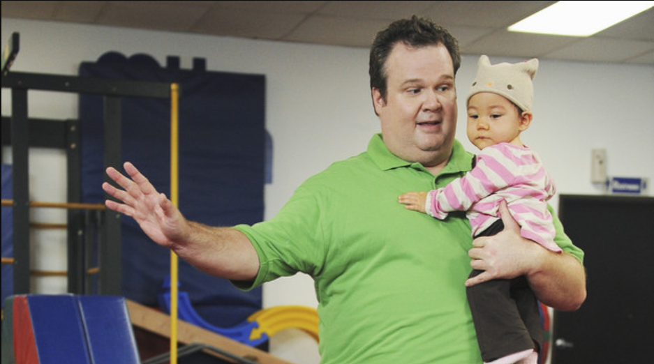 Aubrey Anderson-Emmons (Lily) and Eric Stonestreet (Cameron Tucker)