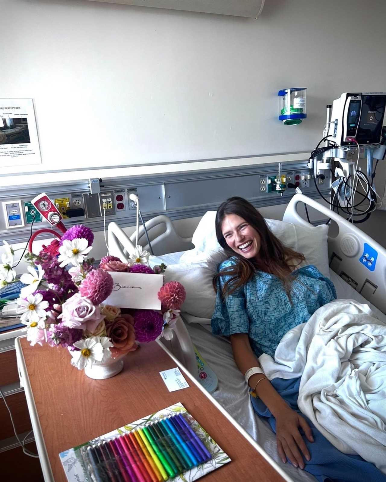 Bianca Balti in hospital