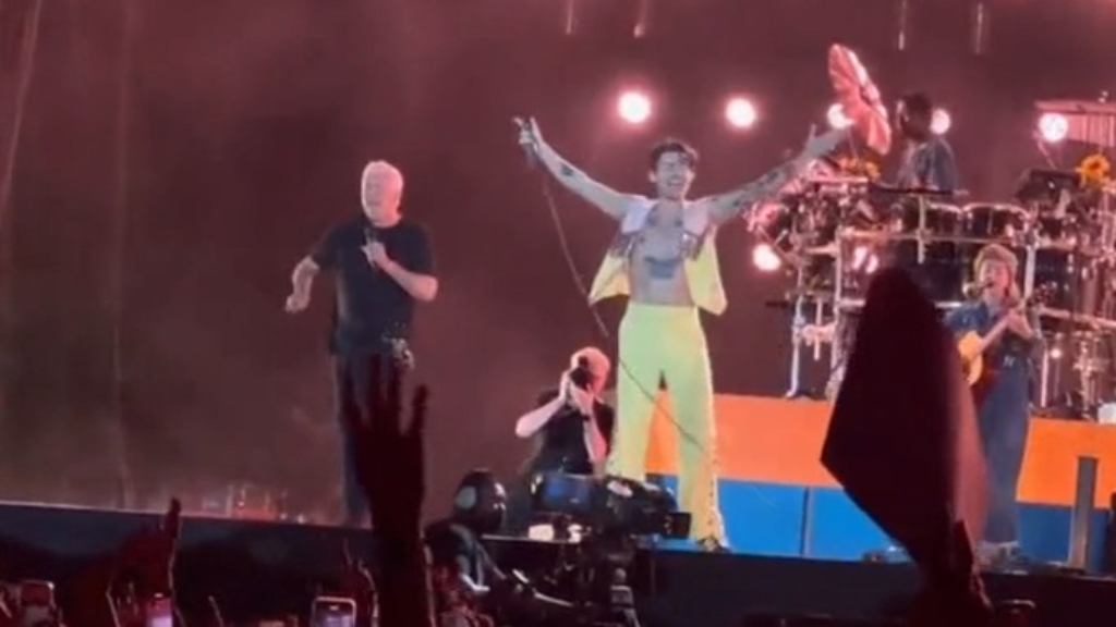Harry Styles performs duet with Daryl Braithwaite on last night of Aussie tour