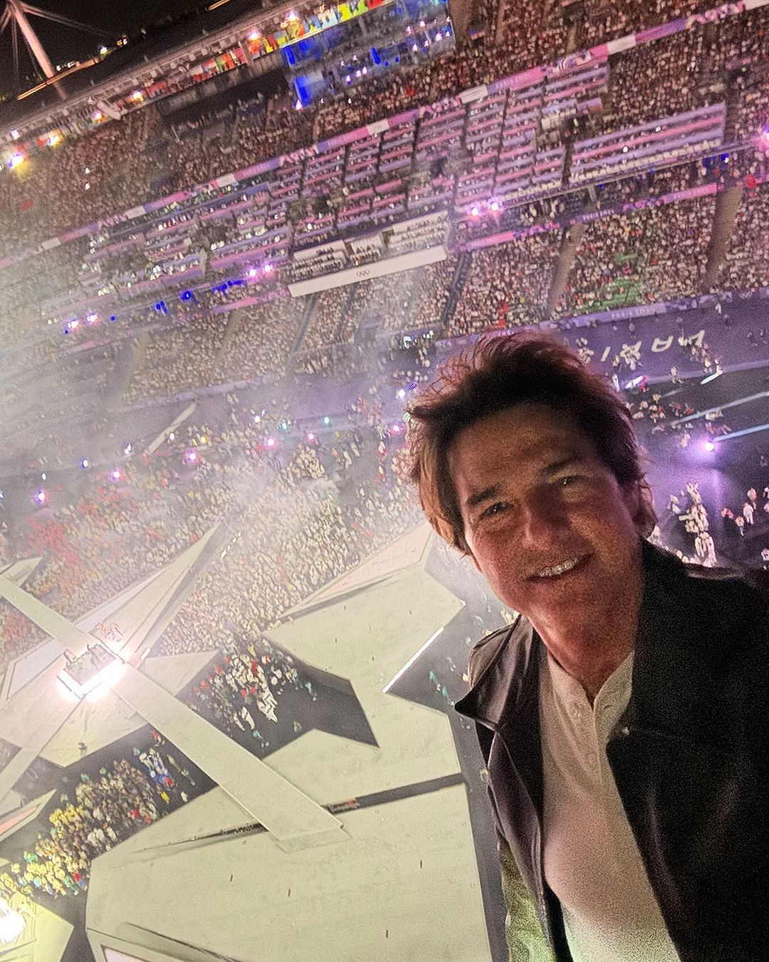 Tom Cruise posts message after Olympics Closing Ceremony stunt