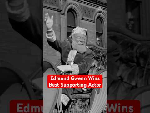 Edmund Gwenn Wins Best Supporting Actor Portraying Kris Kringle In 'Miracle on 34th Street' #oscars