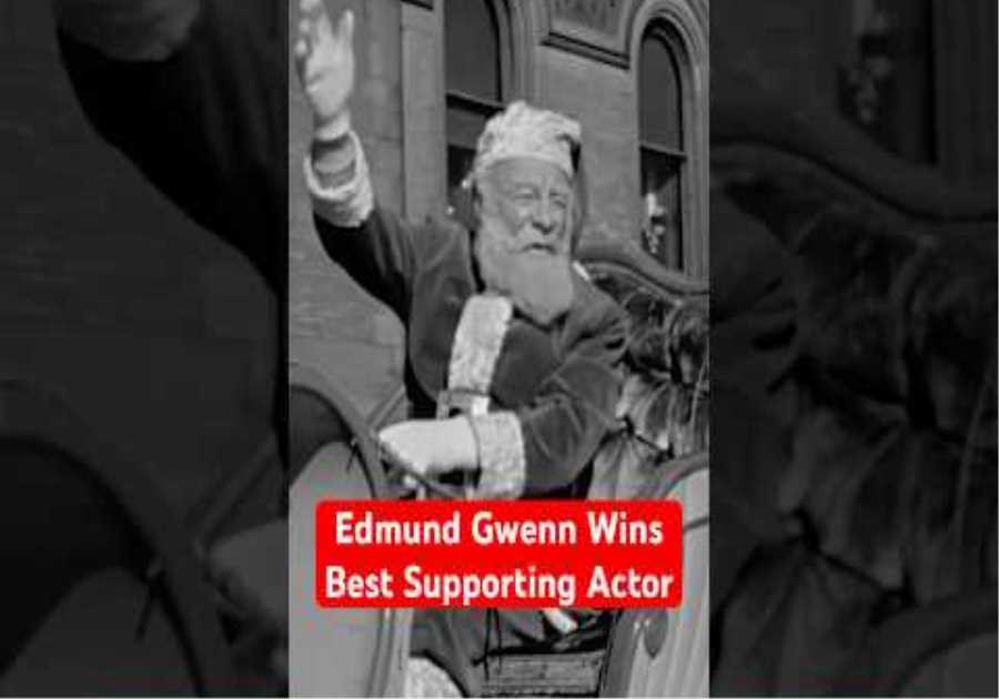 Edmund Gwenn Wins Best Supporting Actor Portraying Kris Kringle In 'Miracle on 34th Street' #oscars