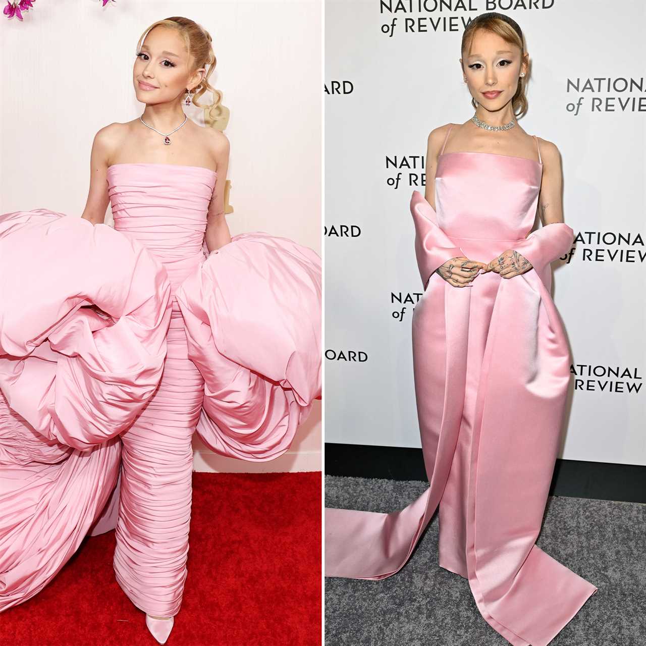 Ariana Grande Masterfully Recreates Her Oscars Look at Board of Review Gala