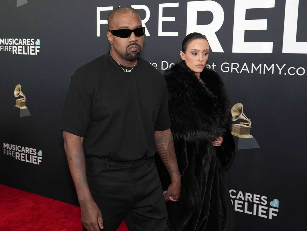 Feature Kanye West and Wife Bianca Censori Reportedly Pictured Leaving 2025 Grammys After Wild Entrance