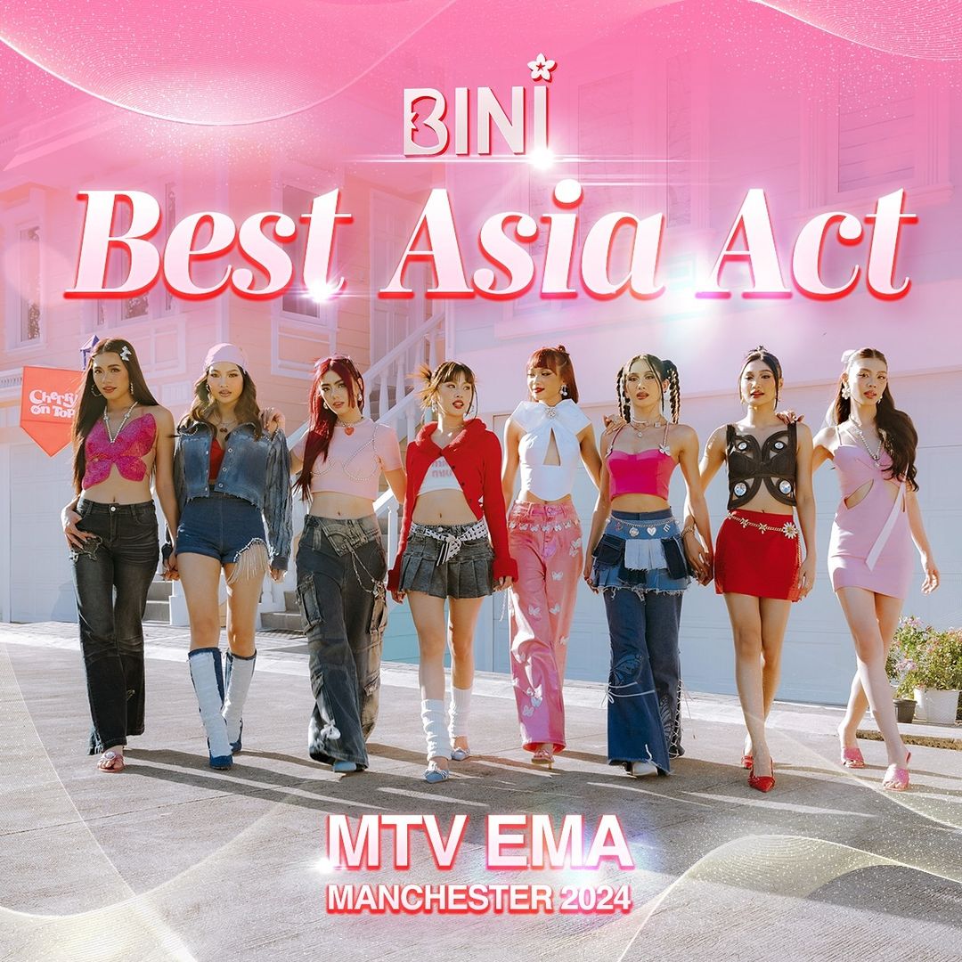 BINI grabs the award for Best Asia Act in the MTV Europe Music Awards 2024