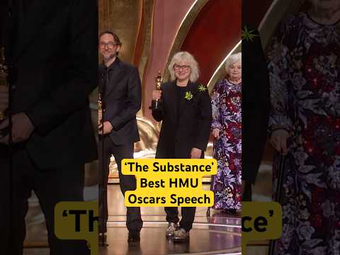 'The Substance' wins Best Makeup and Hairstyling | 97th Oscars Speech (2025)
