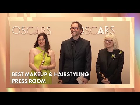 'The Substance' Best Makeup and Hairstyling Press Room Speech | 97th Oscars (2025)