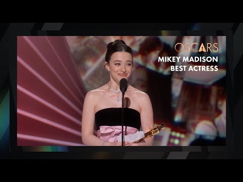 Mikey Madison Wins Best Actress for 'Anora' | 97th Oscars Speech (2025)