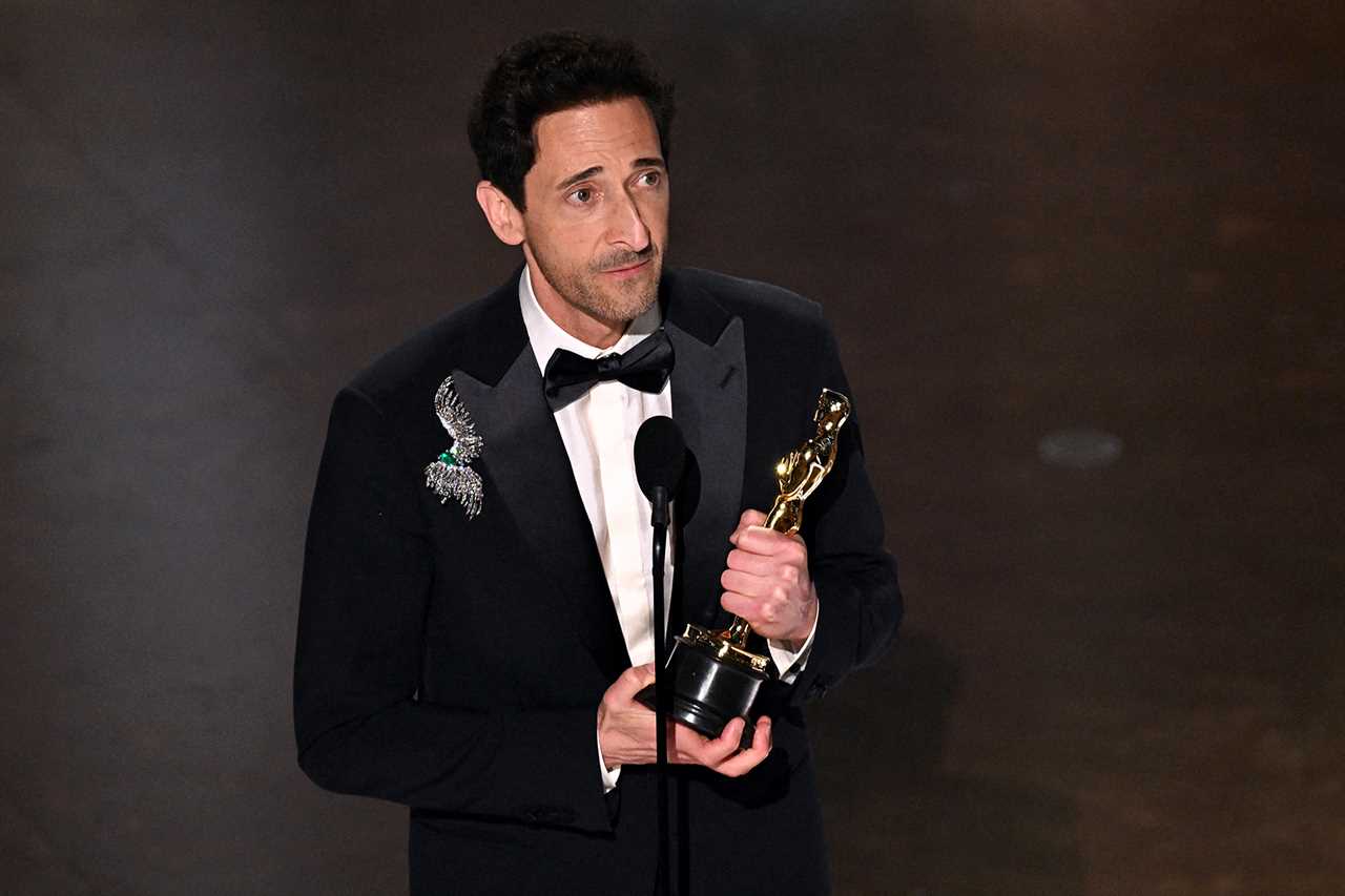 Adrien Brody Mentions Georgina Chapman's Kids With Harvey Weinstein Amid Acceptance Speech at the 2025 Oscars