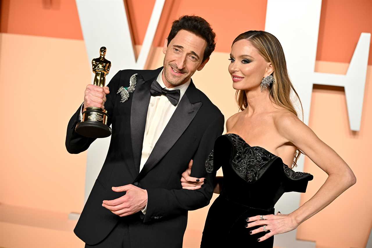 What Did Adrien Brody Throw at Georgina Chapman Before Best Actor 2025 Oscars Speech