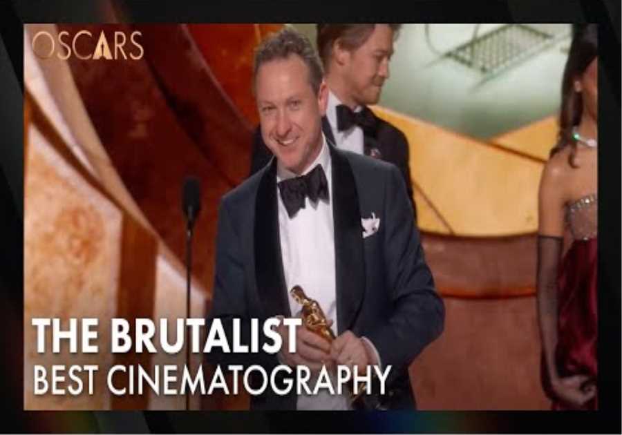 'The Brutalist' Wins Best Cinematography | 97th Oscars Speech (2025)