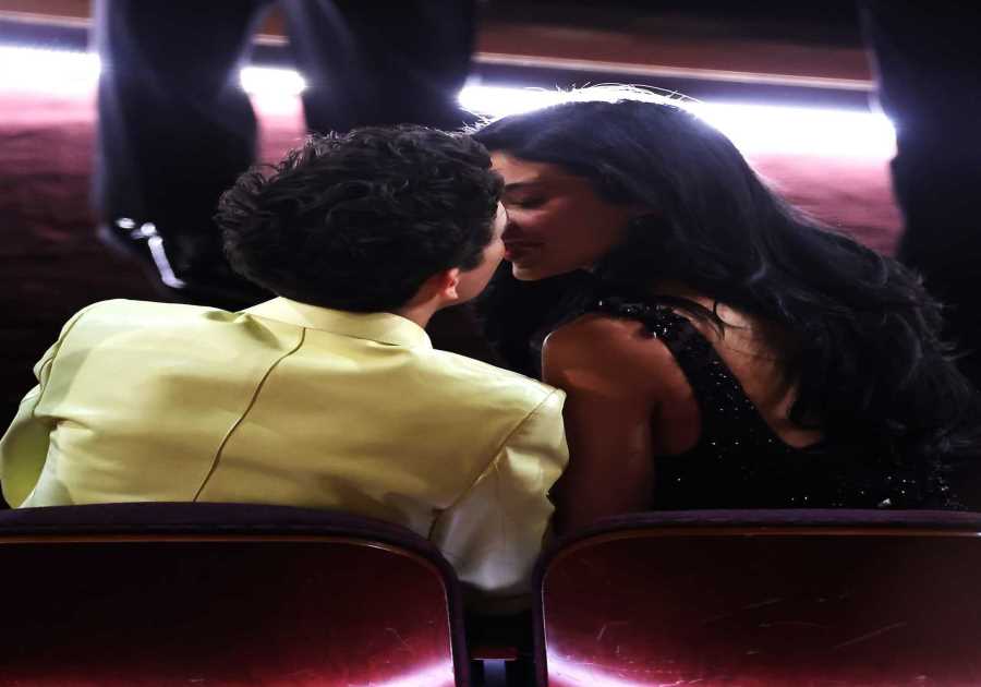 Timothee Chalamet and Kylie Jenner Kiss During 2025 Oscars Ceremony