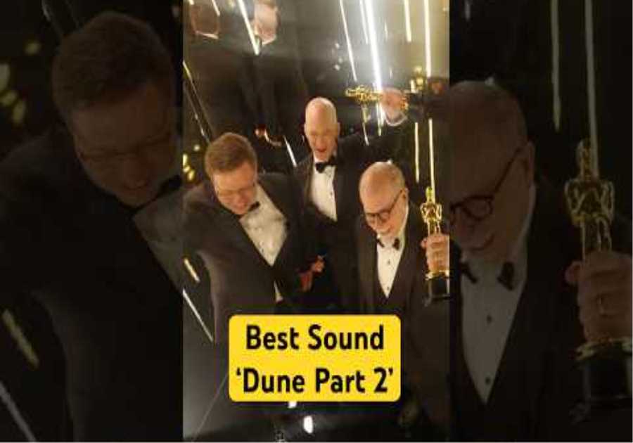 Sound off and celebrate! The sound team from Dune 2 after their Oscar win!