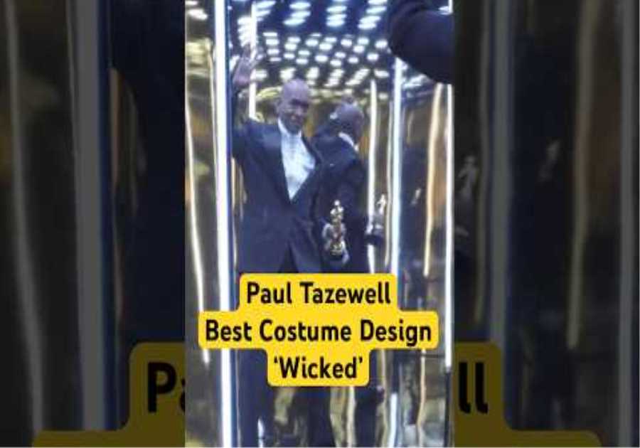 A sweet moment with Paul Tazewell after his historic win Best Costume Design for ‘Wicked.’