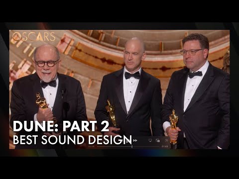 'Dune: Part 2' Wins Best Sound Design | 97th Oscars Speech (2025)