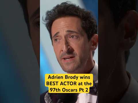 Adrien Brody's Winning #Speech For Best Actor at the 97th #Oscars Part 2 #academyawards #shorts