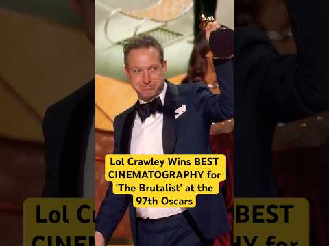 Lol Crawley Wins Best Cinematography for 'The Brutalist' at the 97th #Oscars #academyawards #shorts