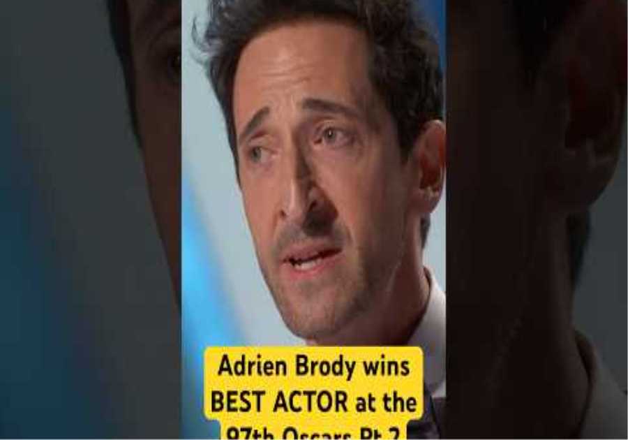 Adrien Brody's Winning #Speech For Best Actor at the 97th #Oscars Part 2 #academyawards #shorts