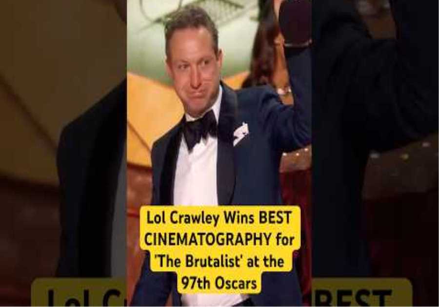 Lol Crawley Wins Best Cinematography for 'The Brutalist' at the 97th #Oscars #academyawards #shorts