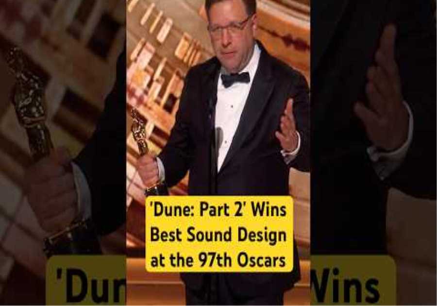 'Dune: Part 2' Wins Best Sound Design at the 97th #Oscars #duneparttwo #shorts #speech #movies