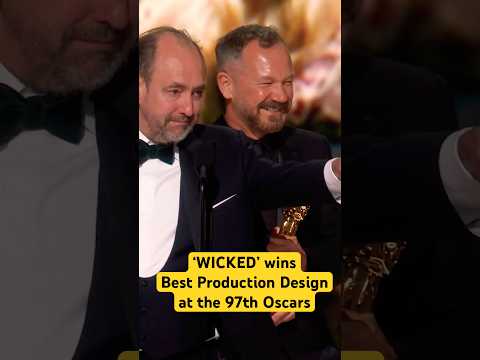 Nathan Crowley and Lee Sandales Win Best Production Design for 'Wicked' At The 97th #Oscars #wicked