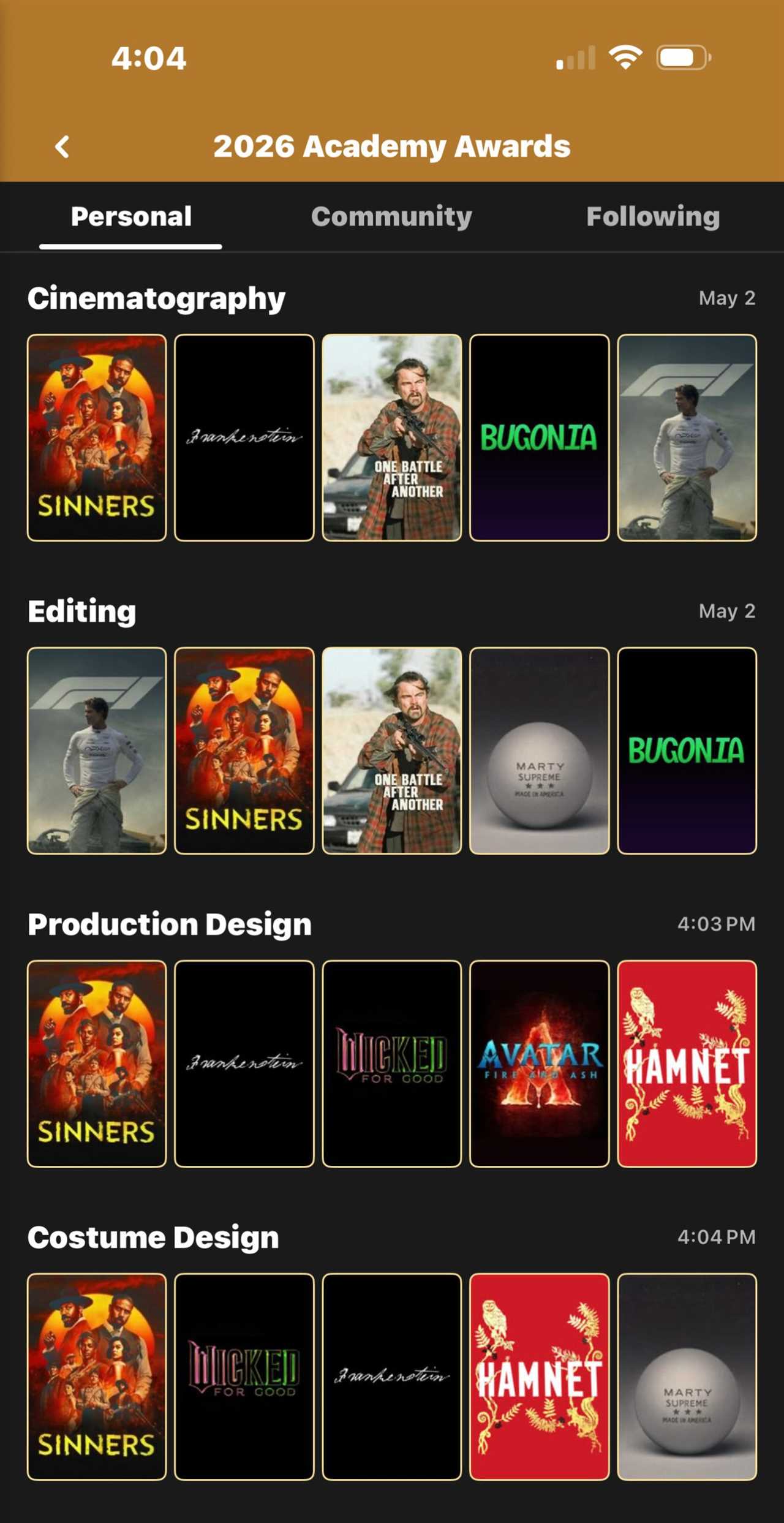 2026 Oscar Predictions: There’s Sinners and Everything Else