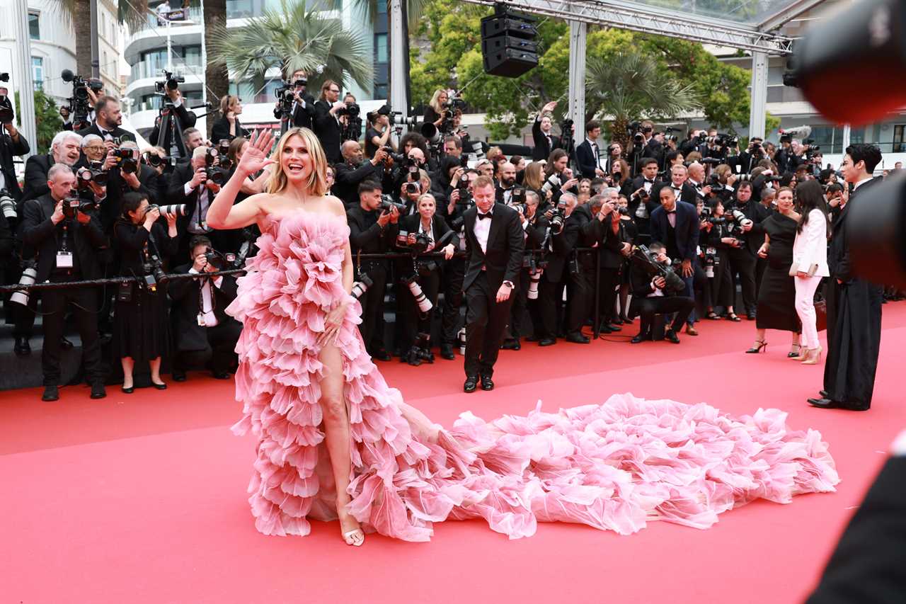 Heidi Klum attends the red carpet for the opening ceremony and "Partir Un Jour" (Leave One Day) screening at the 78th annual Cannes Film Festival, 2025