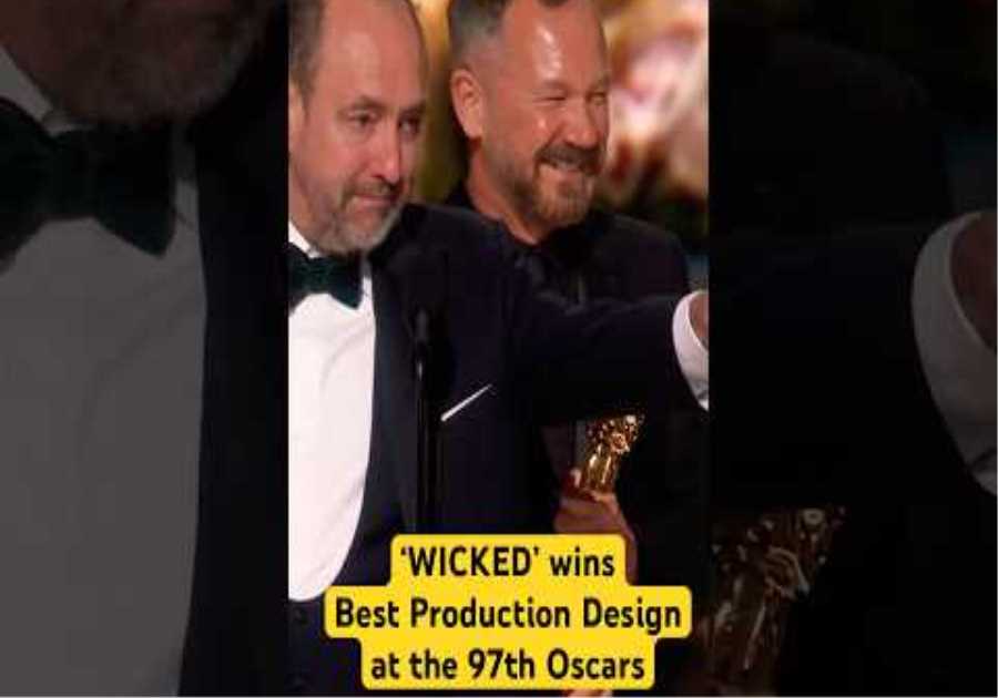 Nathan Crowley and Lee Sandales Win Best Production Design for 'Wicked' At The 97th #Oscars #wicked