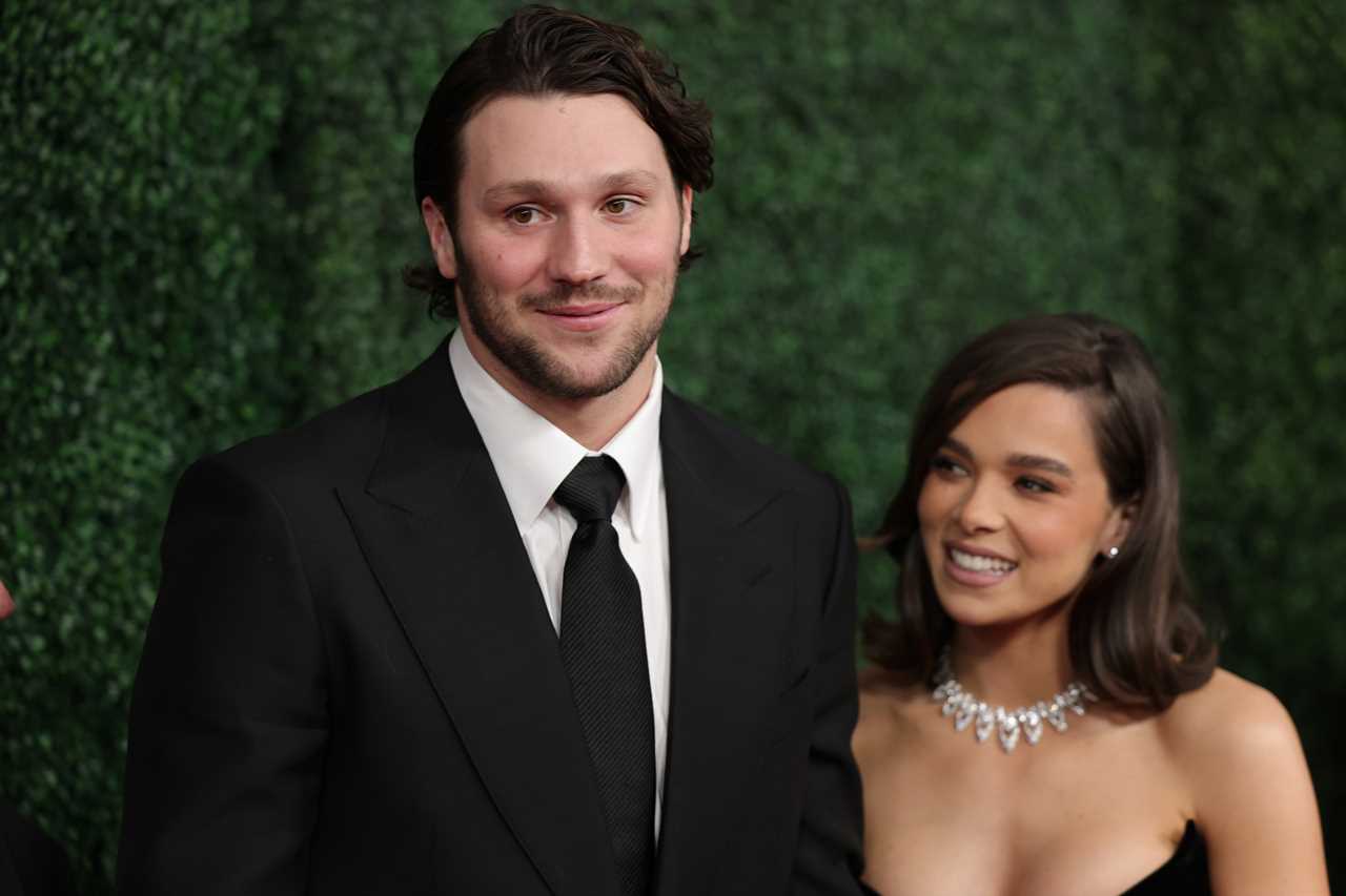 Josh Allen and Hailee Steinfeld attend the 14th Annual NFL Honors at Saenger Theatre on February 06, 2025 in New Orleans, Louisiana.