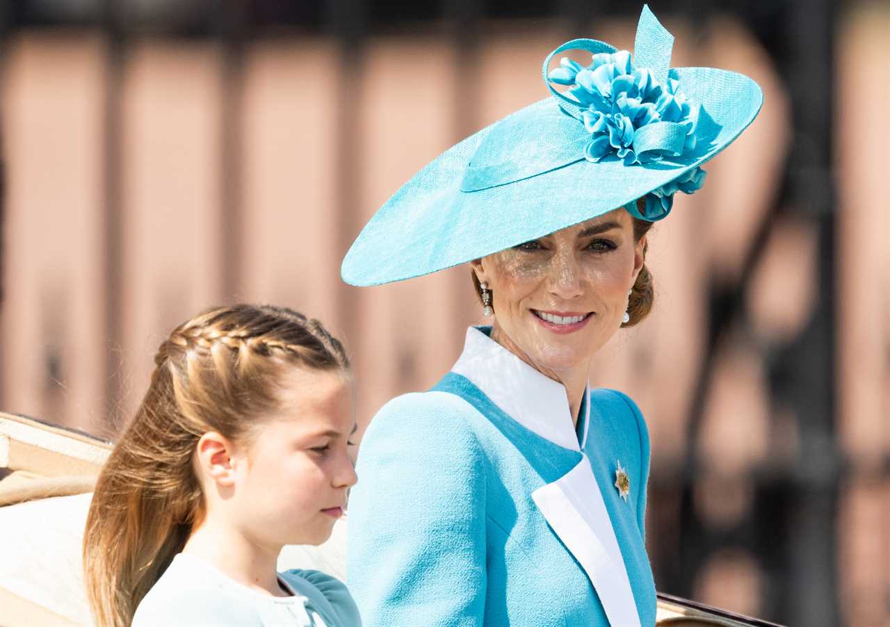 Kate Middleton and Daughter Charlotte Twin in Teal at Trooping the Colour