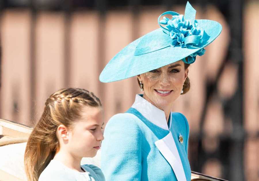 Kate Middleton and Daughter Charlotte Twin in Teal at Trooping the Colour