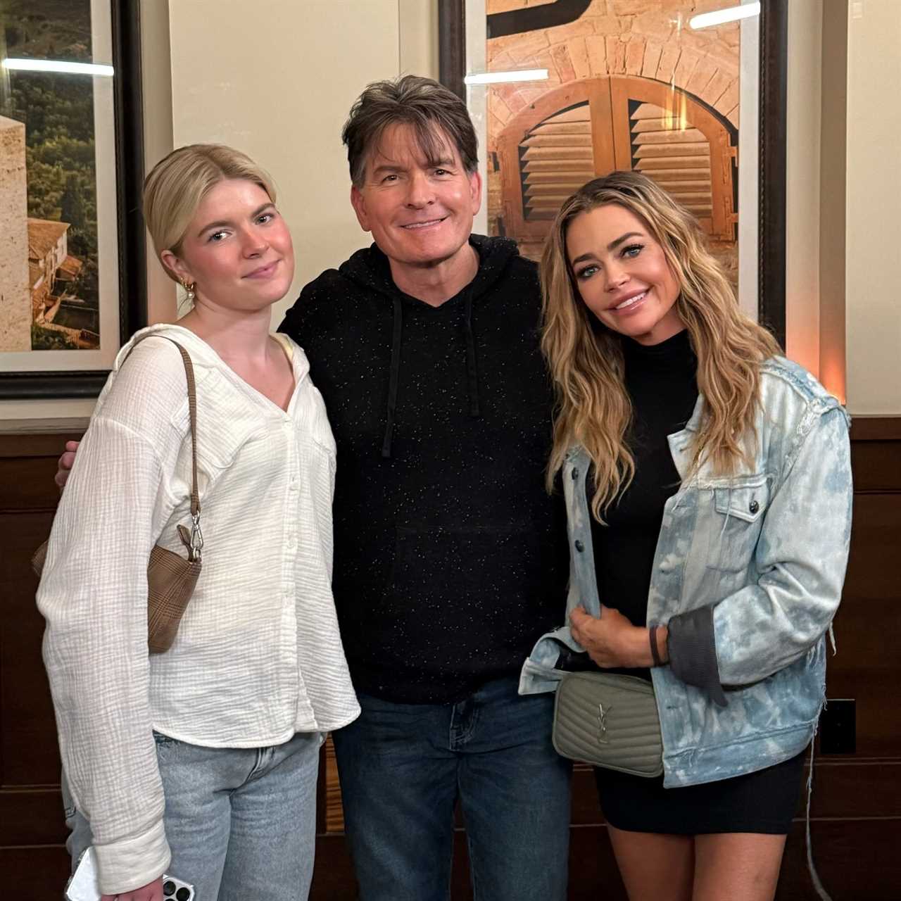 Denise Richards is pictured with Charlie Sheen