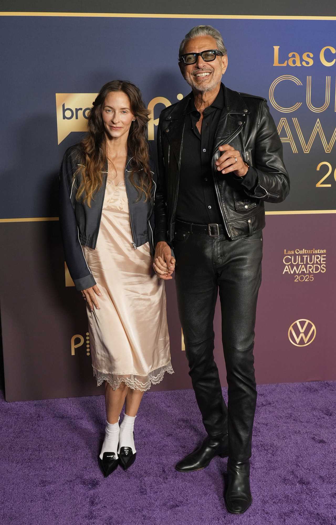 Jeff Goldblum and his wife Emilie Livingston at the Las Culturistas Culture Awards on July 17, 2025, at The Orpheum Theatre in Los Angeles. 