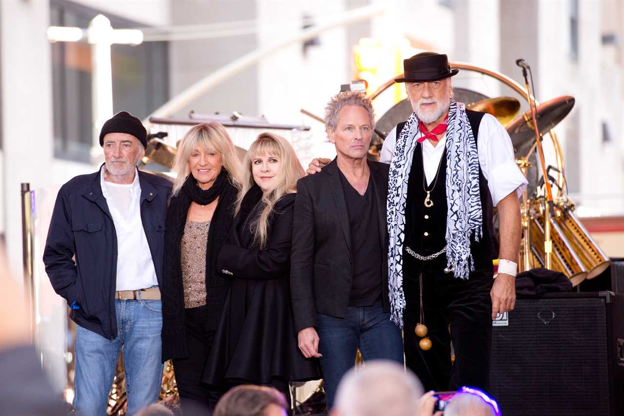 John McVie, Christine McVie, Stevie Nicks, Lindsey Buckingham and Mick Fleetwood of Fleetwood Mac