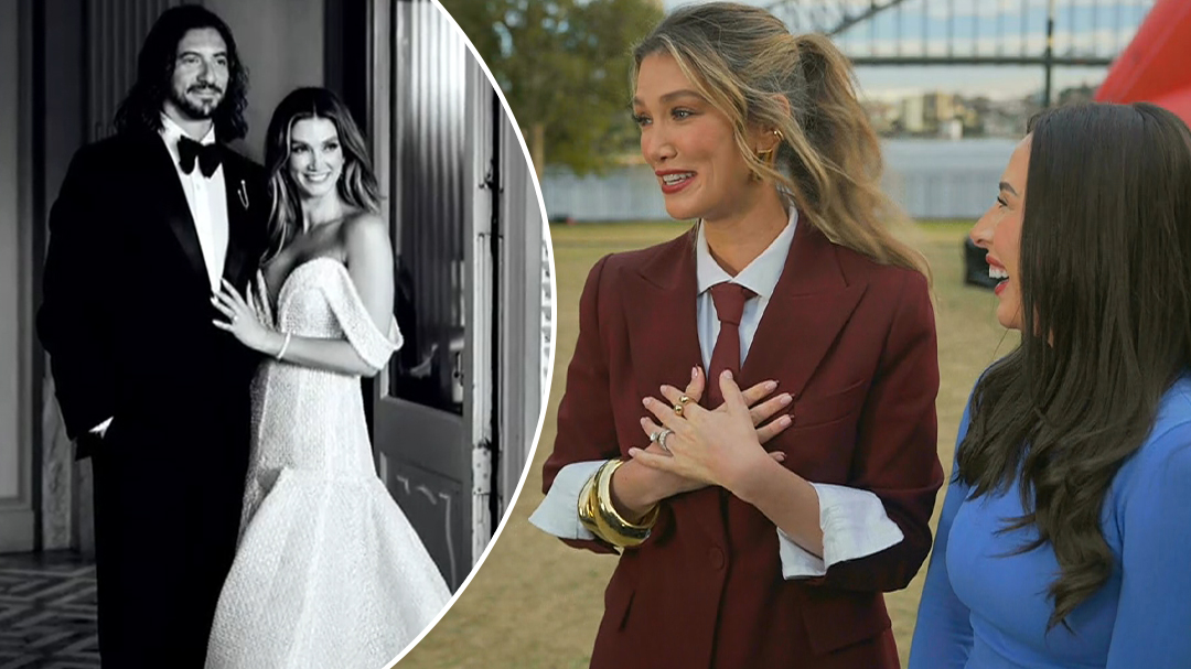 Delta Goodrem spills on her wedding day