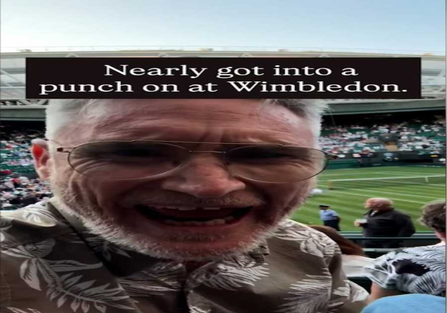 Hughesy 'nearly got into a punch on' in the stands at Wimbledon