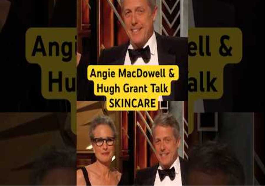 Hugh Grant Praises Andie MacDowell's Skincare Routine While Presenting At The 95th Oscars #shorts