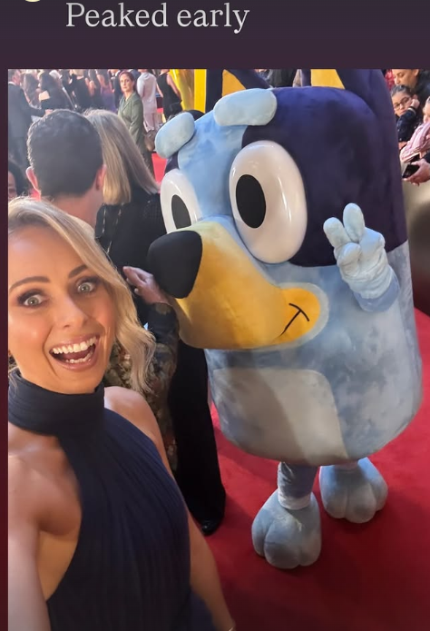 Sylvia Jeffreys with Bluey at the 2025 Logies