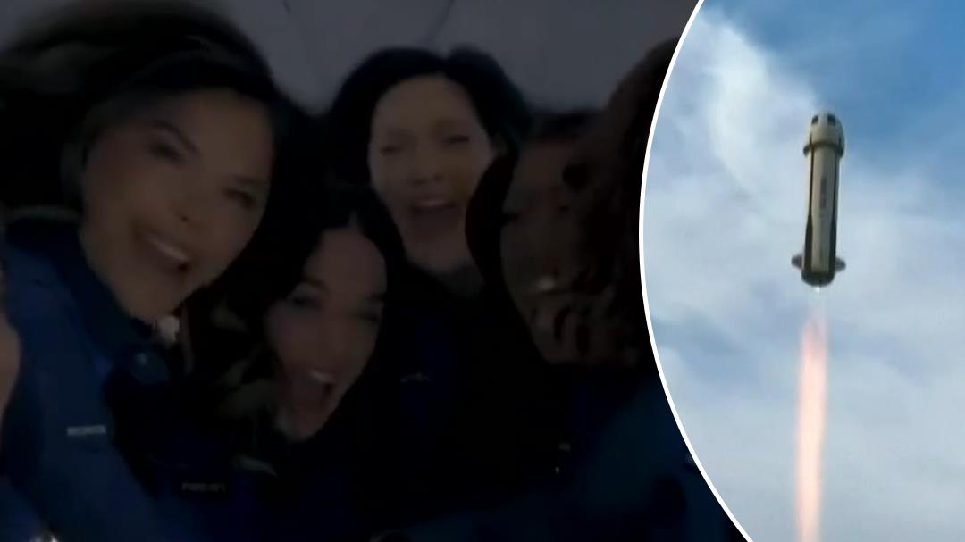 Katy Perry blasts off on all-women spaceflight