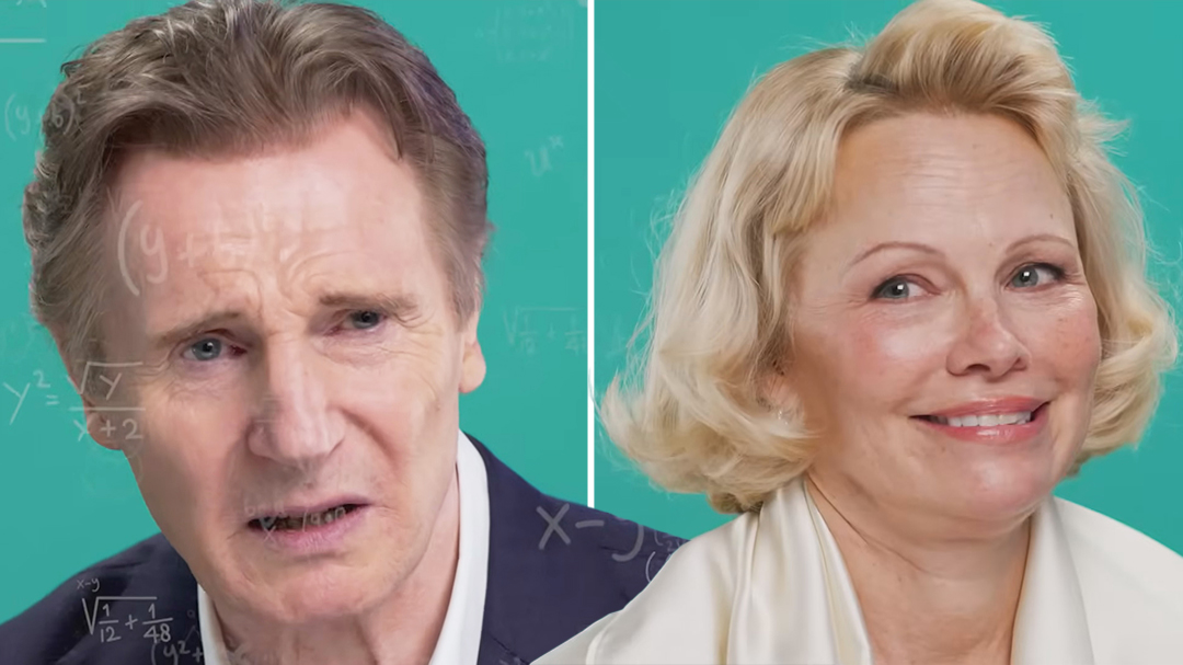Liam Neeson and Pamela Anderson embrace the 'silly'