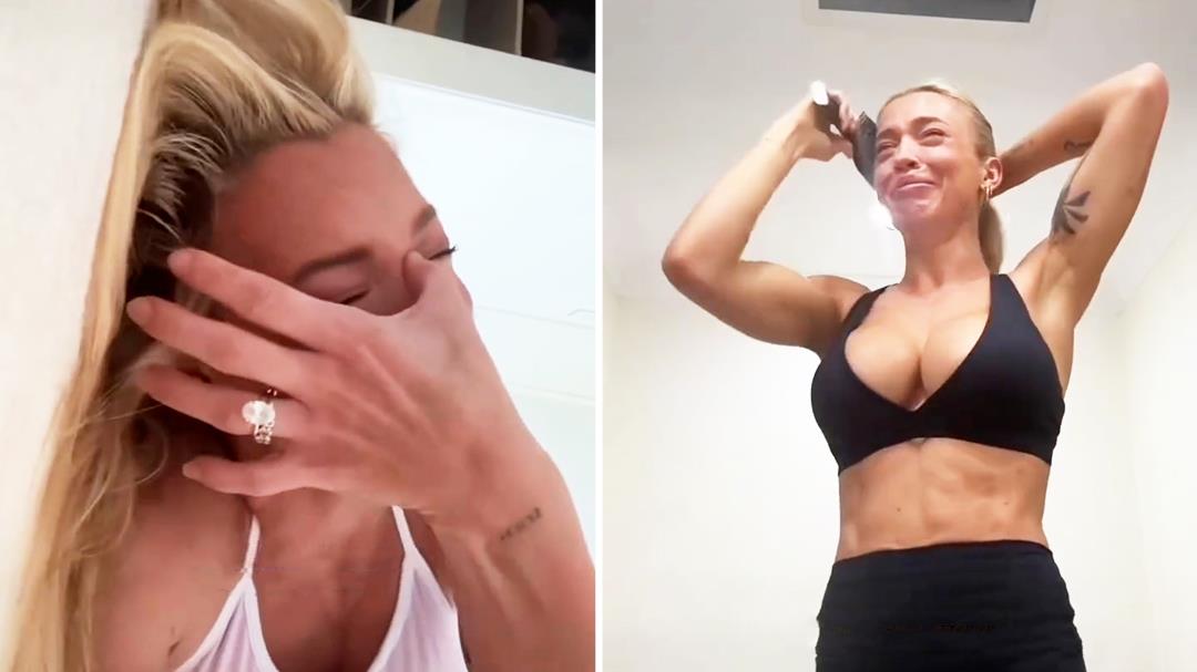 Tammy Hembrow shares a video of herself crying