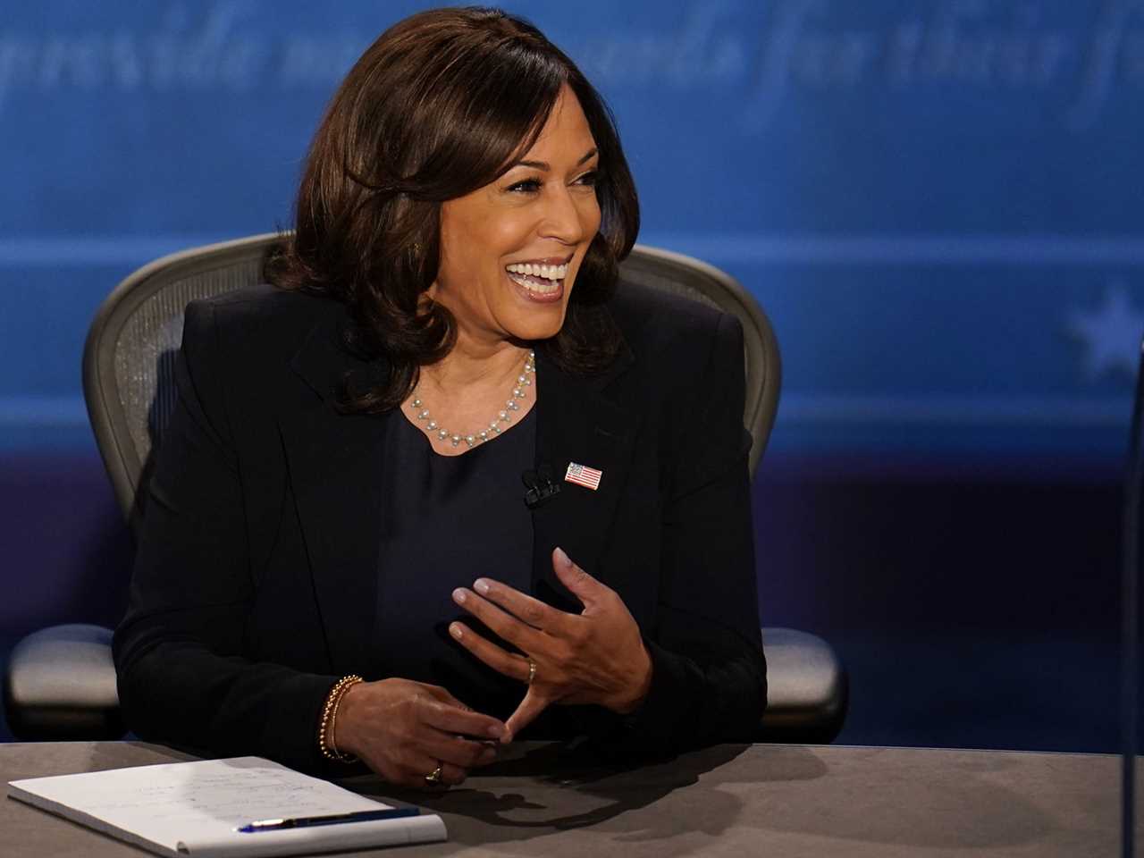 Kamala Harris during the vice-presidential debate, October 7 2020