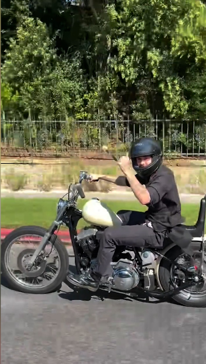 Brooklyn Beckham motorcycle
