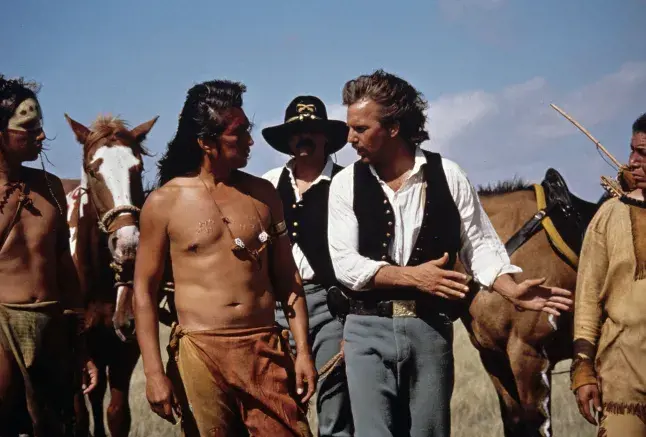 Kevin Costner and Graham Greene in Dancing with Wolves