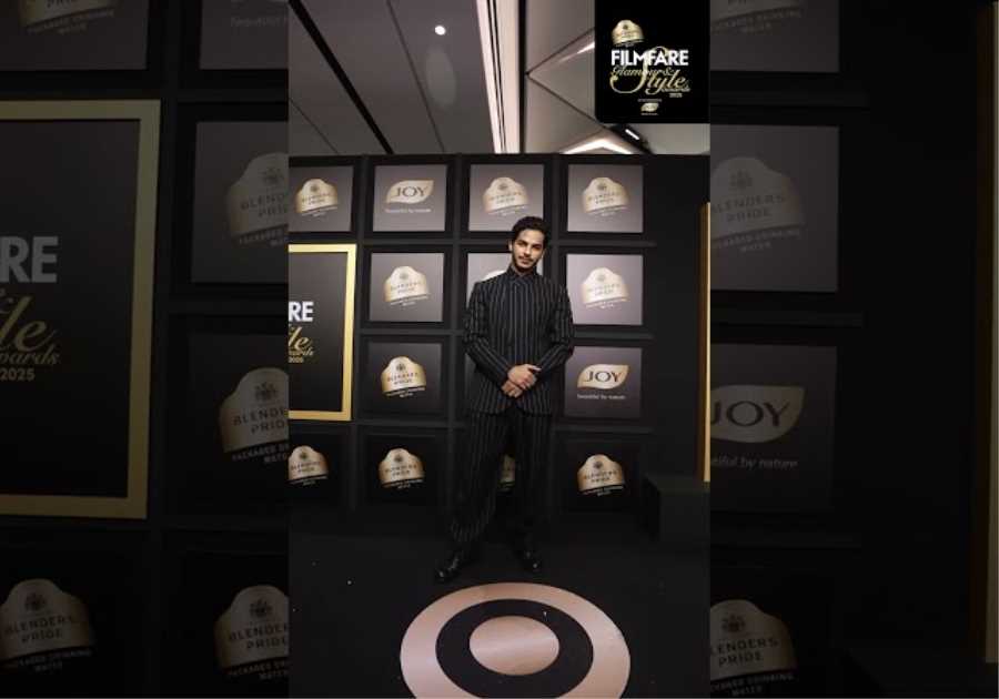 Ishaan Khatter serving major style on the red carpet at the Filmfare Glamour And Style Awards 