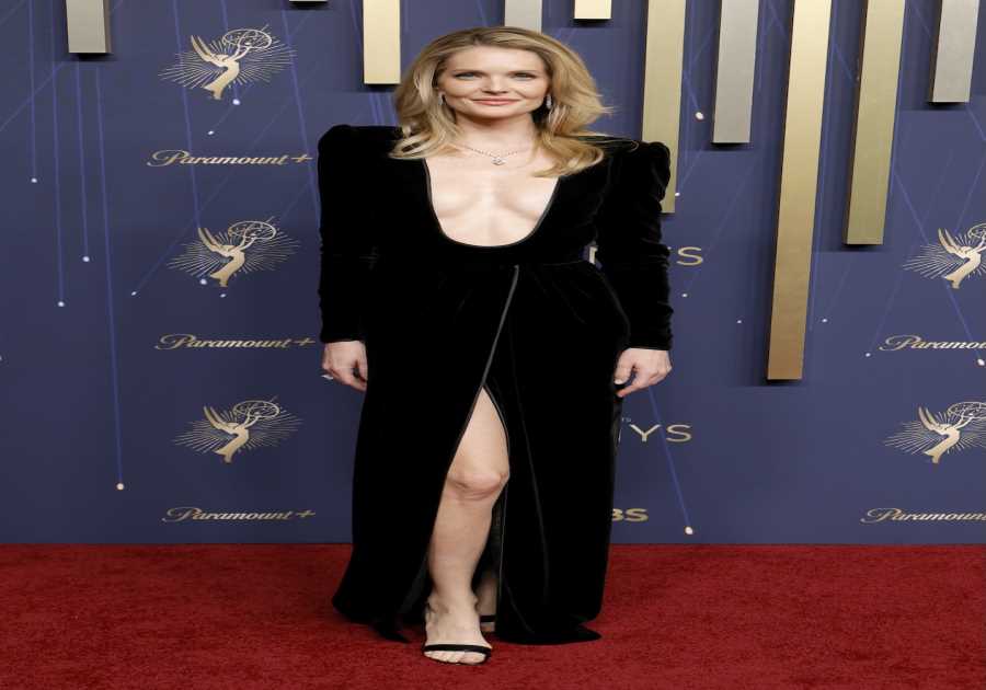 Meghann Fahy Walks Emmys Red Carpet Solo on BF Leo Woodall's Birthday