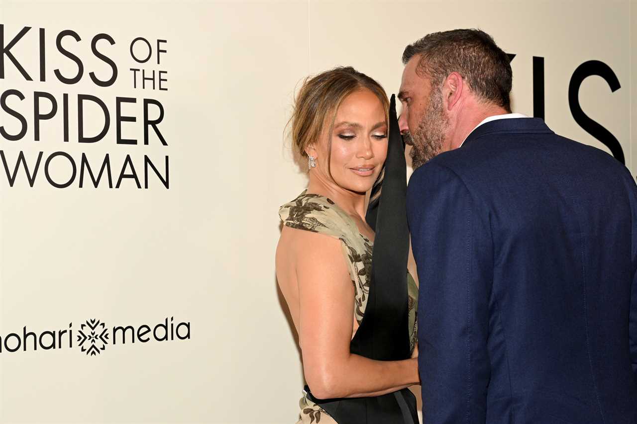 Jennifer Lopez and Ben Affleck attend the "Kiss Of The Spider Woman" New York Screening