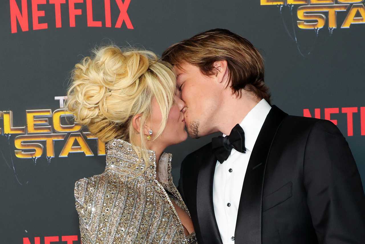 Millie Bobby Brown and Jake Bongiovi attend the world premiere of Netflix's "The Electric State" at The Egyptian Theatre Hollywood on February 24, 2025 in Los Angeles, California.