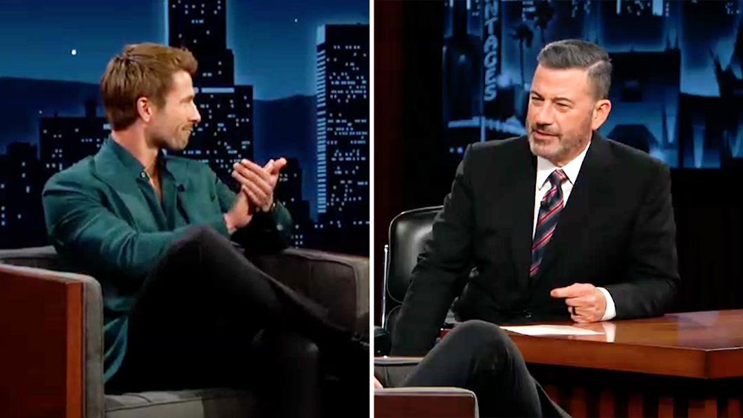 Glen Powell appears on Jimmy Kimmel's first show back on air